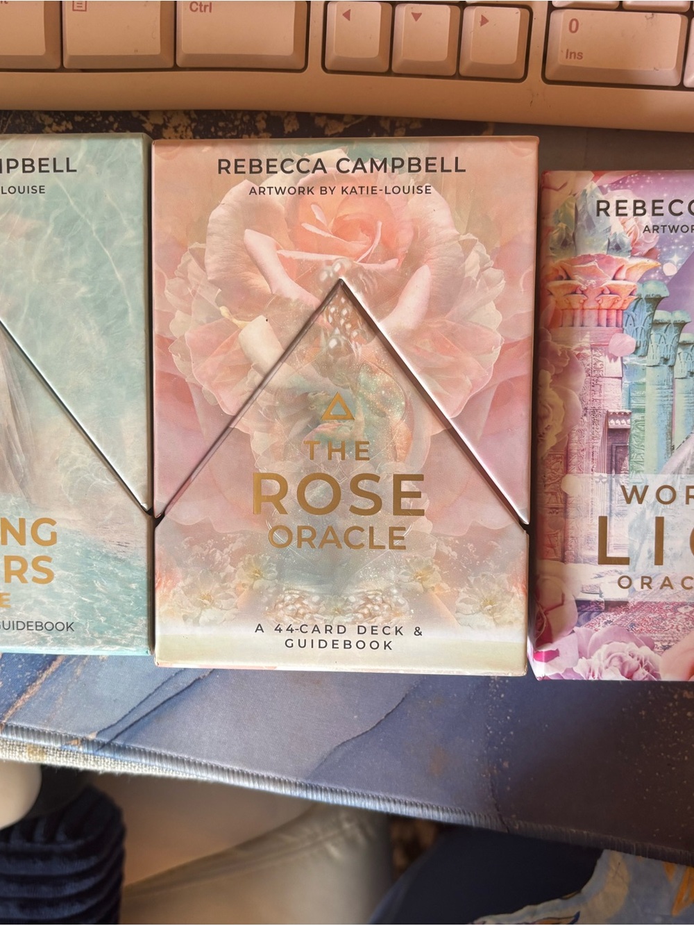 Rebecca Campbell 3 DECKS - Rose Oracle Deck, Healing Waters, Working Your Light.